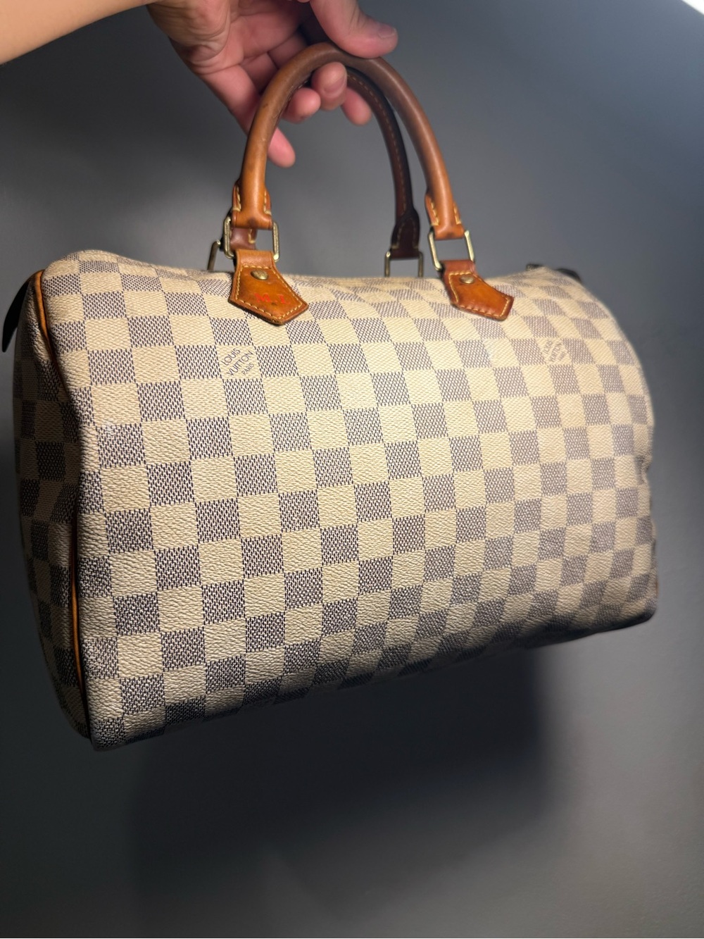 Louis Vuitton Damier Azur Speedy 30 - Cream & Grey